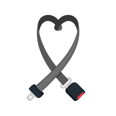 Safety auto seat belt. vector illustrationのイラスト素材