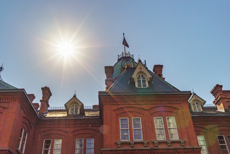 Red Brick Building in Sapporo Japanのeditorial素材