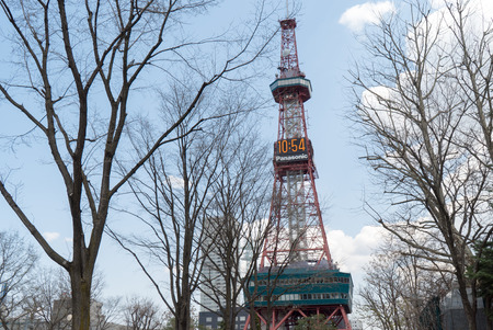sapporo hokkaido japan , sapporo TV tower , odori park, aprilのeditorial素材