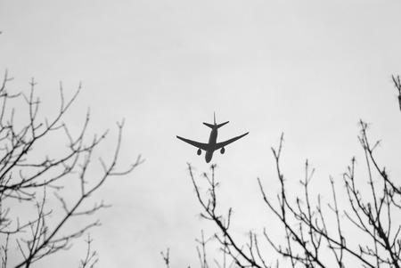 Airplane silhouetteの写真素材