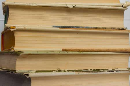 Pile of old booksの写真素材