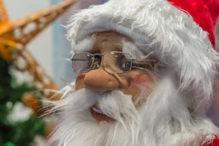 santa face doll closeupの写真素材
