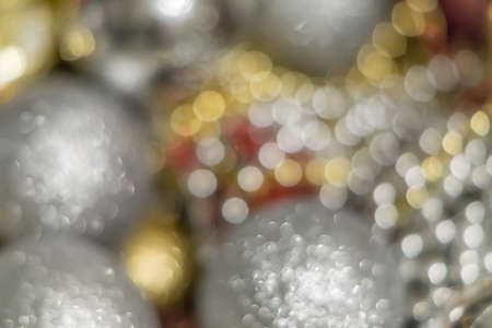 Defocused christmas toys. Abstract bokeh background