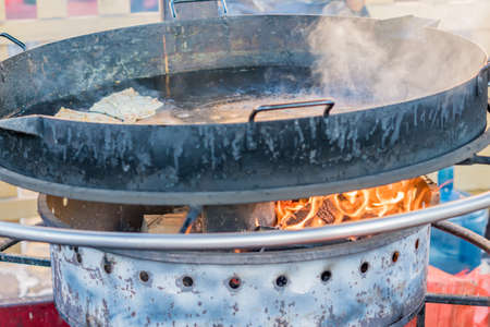 closeup of street round mangal
