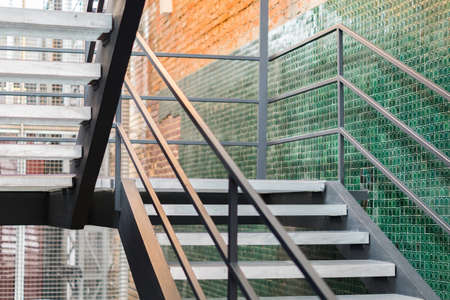 loft style indoors, metal staircaseの写真素材