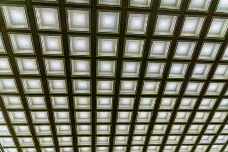led panels ceiling background. の写真素材