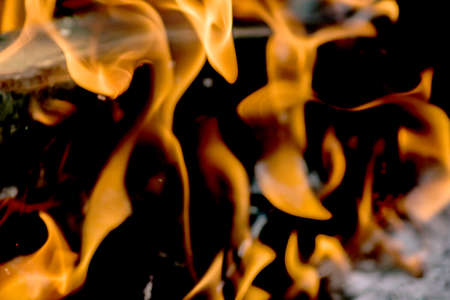 fire fame on black background