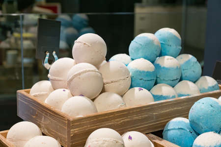 Natural aromatherapy bath balls for Beauty and spa, backgroundの写真素材