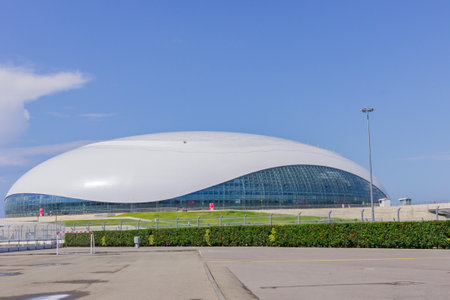 Sochi, Russia - September 07, 2019: Olympc Stadium Fisht. Home Stadium of FC Sochiのeditorial素材