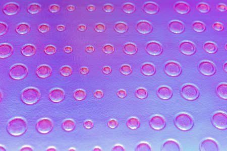 Circular holographic patterns background, blue and pink.