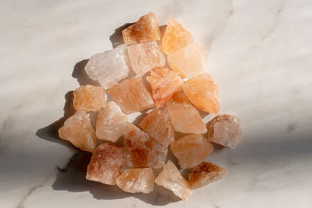 Organic Himalayan mineral salt crystals as cooking or healthy ingredient.