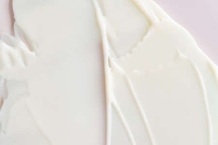 beauty cream texture. cosmetic lotion background. Creamy skincare product closeup copy space.の写真素材