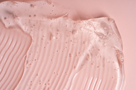 This soft pink gel like texture is ideally suited for use in cosmetics as well as skincare media productsの写真素材