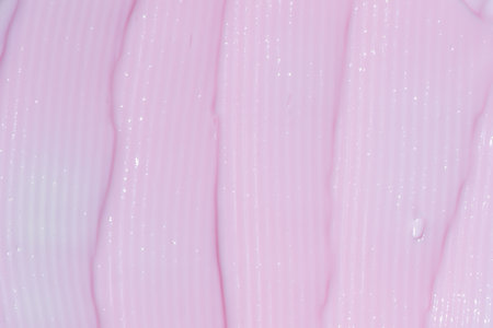 pink cream macro close up texture with space for text. Skin care product sampleの写真素材