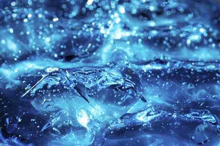 Purifying blue gel macro background texture Product for cosmetology and dermatology.