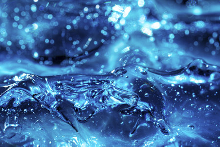 Purifying blue gel macro background texture Product for cosmetology and dermatology.