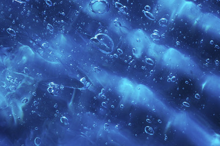 Purifying blue gel macro background texture Product for cosmetology and dermatology.の写真素材