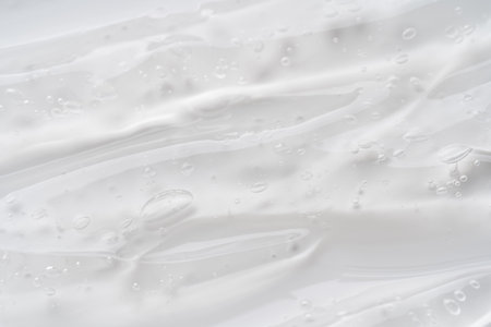 Smooth Gel Streak with Pearlescent Shine, Luxury Skincare Texture for High-End Beauty Brand Mockupsの写真素材