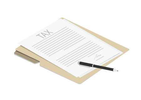 Tax Payments Concept stock illustration. The following illustration is a conceptual vector representation of a tax payment.のイラスト素材