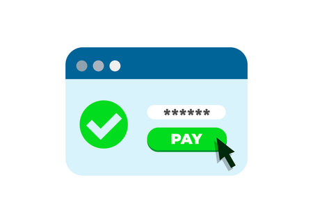 Success approved payment icon in flat style. Check mark notification vector illustration. Invoice payday sign business concept. stock illustrationのイラスト素材