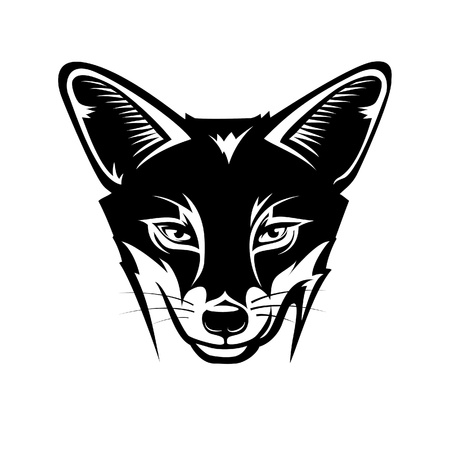 Fox head.illustration in the engraving manner. Picture can be used for symbols and labels design, and also for print on t-shirts.のイラスト素材