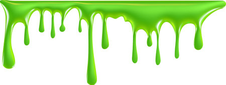 Green cartoon dribble slimeの写真素材