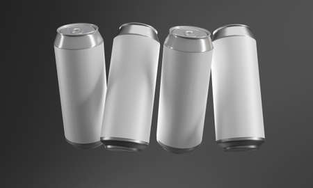 Two aluminum cans in the airの写真素材