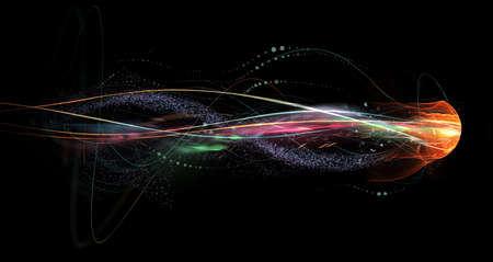 Vortex streams of neon light.の写真素材