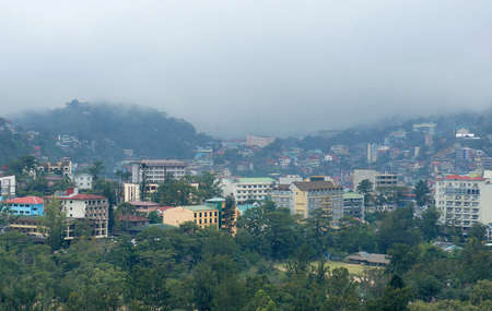 A cloudy day in a city in the Philippines. Photo taken in Baguio, Philippines, Southeast Asia on February 14, 2017.のeditorial素材