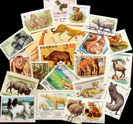 Animals on stampsのeditorial素材