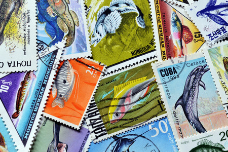 Fish on stampsのeditorial素材