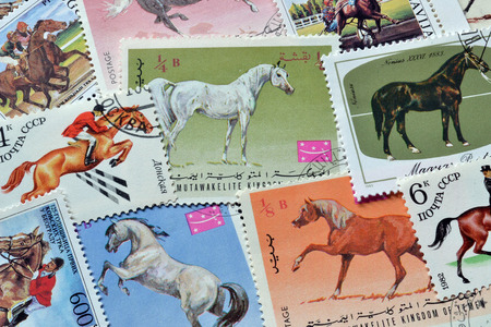Horses on stampsのeditorial素材