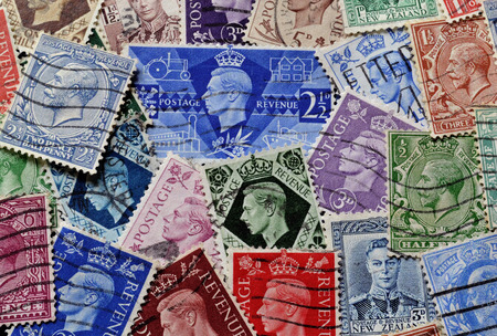 King George on stampsのeditorial素材