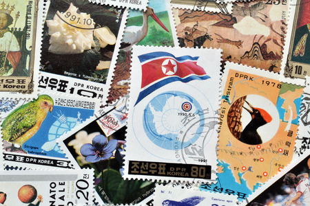 North Korea on stampsのeditorial素材