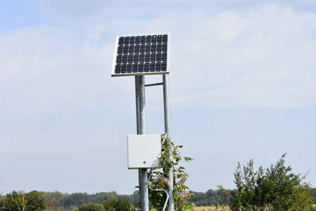 Small Solar panel near local road in East Serbia