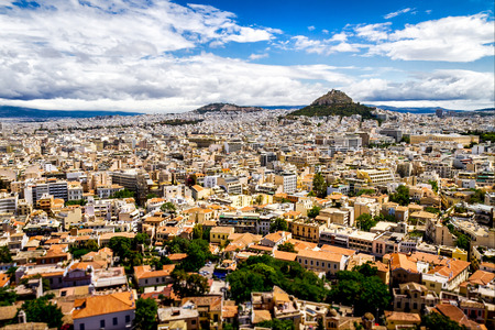 Mount Lycabettus in Athens,Greeceの写真素材