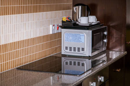 Kitchen in modern apartmentsの写真素材