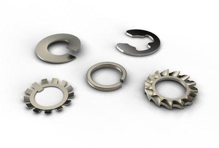 3d illustration of washers