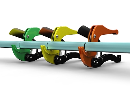 3d illustration of pipe cutterの写真素材