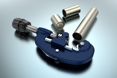 3d illustration of pipe cutterの写真素材