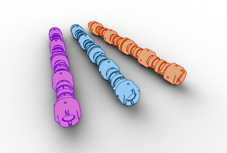 3d illustration of camshafts