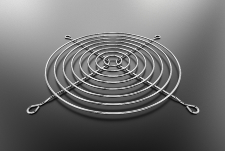 3D illustration of fan grillの写真素材