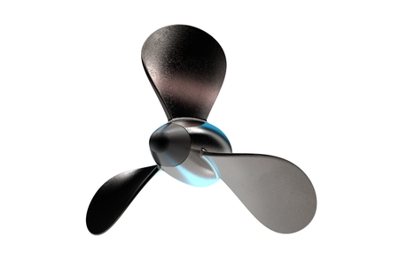3d illustration of propeller isolated on whiteの写真素材