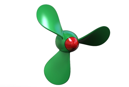 3d illustration of propeller isolated on whiteの写真素材