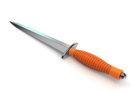 3d illustration of dirk knife isolated on whiteの写真素材