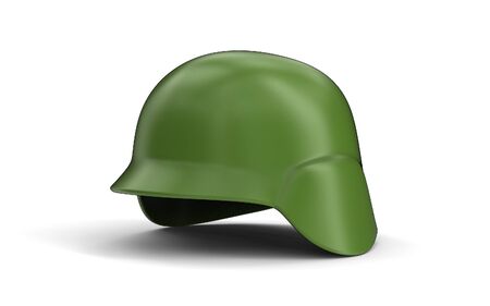 3d illustration of military helmet isolated on different backgroundの写真素材