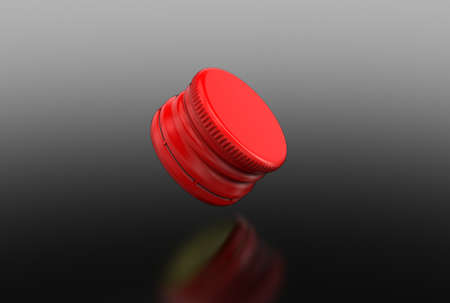 3d illustration of bottle screw cap isolatedの写真素材