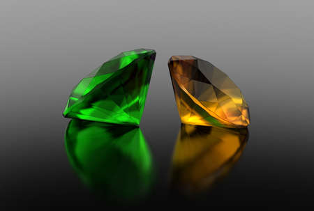 3d illustration of diamond isolated