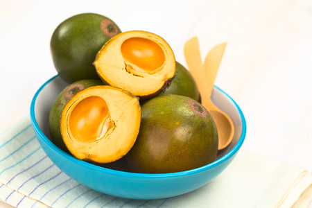 Peruvian fruit called Lucuma の写真素材
