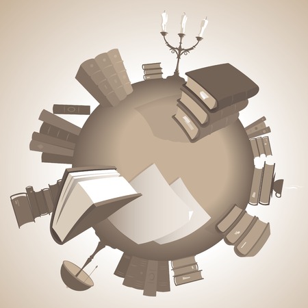 World of knowledge. Vector illustrationのイラスト素材